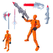 T-13 3D-printet krigerdukke med flerledd 13,5 cm