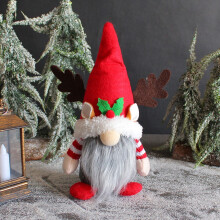 Ensemble de 2 figurines décoratives en tissu pour les fêtes