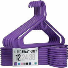 Cintres en plastique violet ultra-résistants, lot de 12