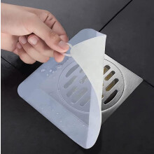 Bouchon de baignoire en silicone blanc, lot de 2, 20 x 20 cm.