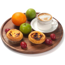 Plateau porte-bougie en bois, rond, 29 cm (11,5 pouces).