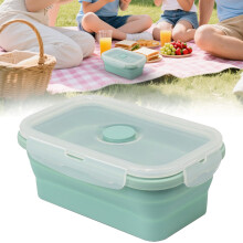 Recipient alimentar pliabil din silicon cu capac, 350 ml