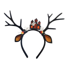Diadema de Halloween con lazo y malla, talla única