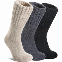 Chaussettes hautes en laine mérinos pour femmes, thermiques, épaisses et chaudes pour l'hiver