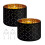 Μαύρο καπέλο λυχνίας τυμπάνου 13x13x10inPack 2in 1
