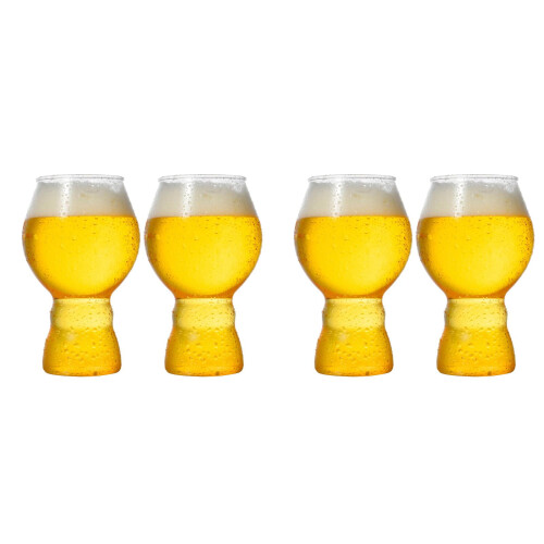 Isolierte, gelbeschichtete Biergläser (2er-Pack)