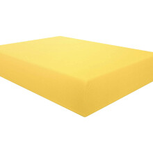 Drap-housse jaune en microfibre brossée pour lit simple XL