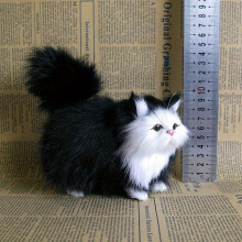 Juguete de peluche de gato de simulación, modelo de gatito de peluche suave