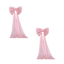 Nœuds en satin extra larges pour la décoration de chambre (2 pièces)