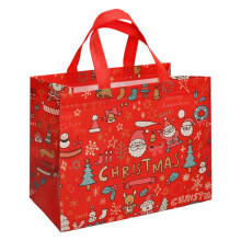 Sacchetti regalo natalizi in tessuto non tessuto, borsa tote jumbo riutilizzabile