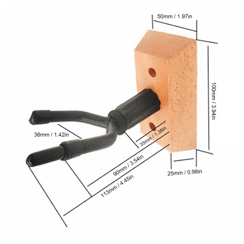 Violin Wall Hanger – Wood & Metal Bracket, 1pc 1