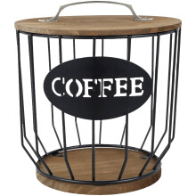 K-Cup houder met zwarte draad en houten voet, 30 stuks