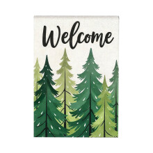 Bandeira de Natal dupla face em formato de C para jardim, 30x45 cm (12x18 polegadas)