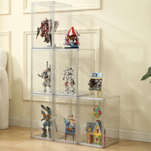 Boîte de rangement à chaussures empilable en acrylique avec couvercle magnétique