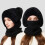 Ensemble écharpe et bonnet doublés polaire pour l'hiver. 1