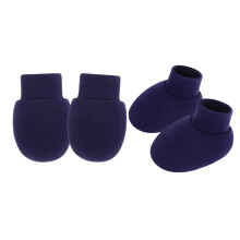 Conjunto de manoplas y calcetines antiarañazos para bebé, de algodón, de 0 a 6 meses.