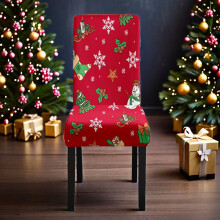Housses de chaises de Noël extensibles, amovibles et lavables