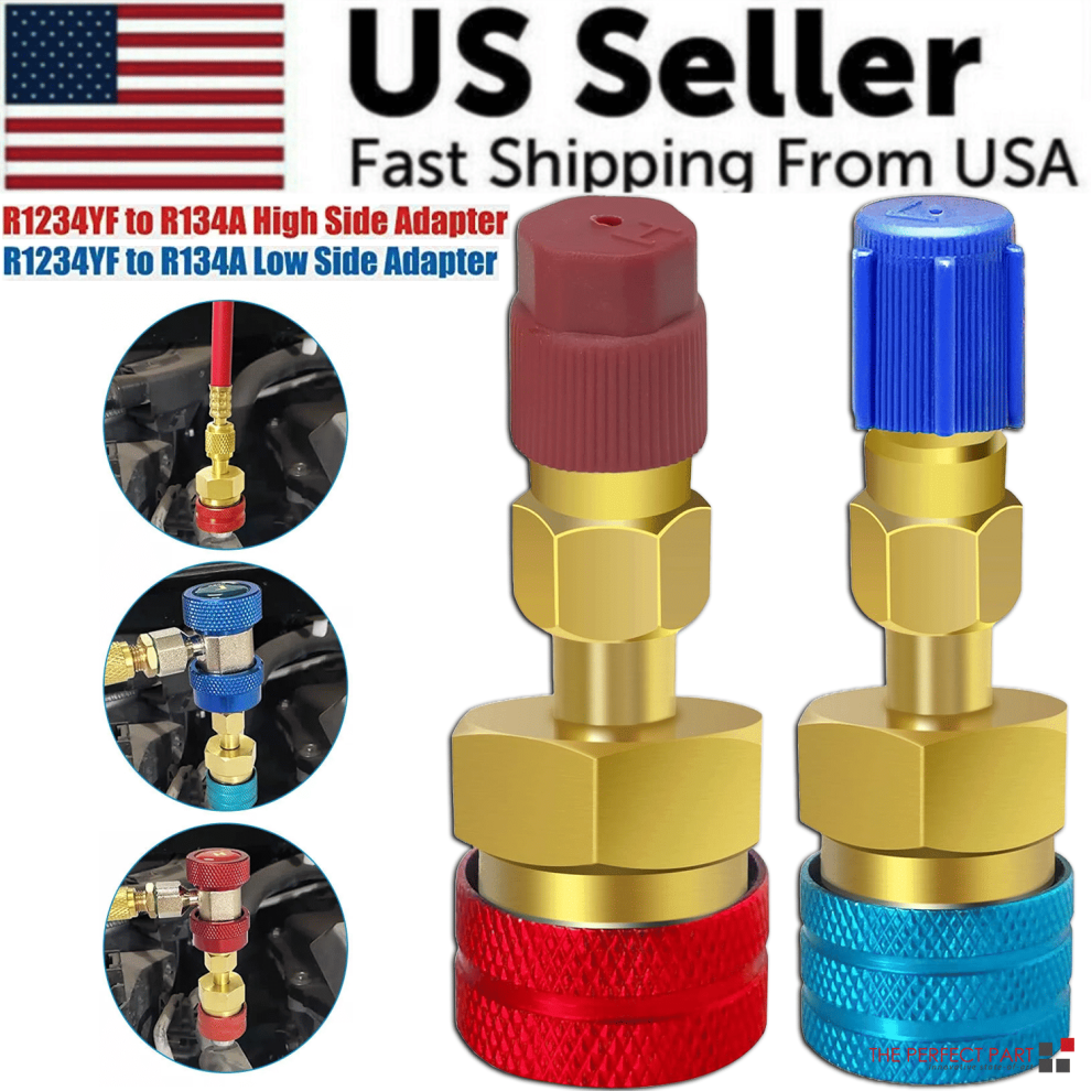 R1234yf To R134a Quick Coupler Adapter 14Mm F X 1/4" Sae M Blue 9058772296740