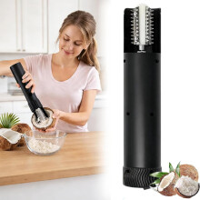 Râpe à noix de coco électrique – Acier inoxydable, sans fil,