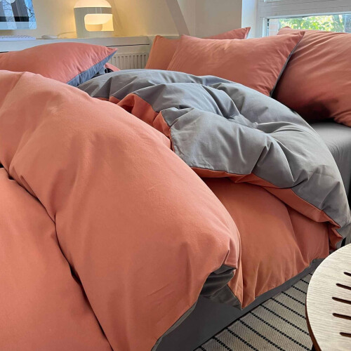 Juego de ropa de cama de microfibra de poliéster de 4 piezas