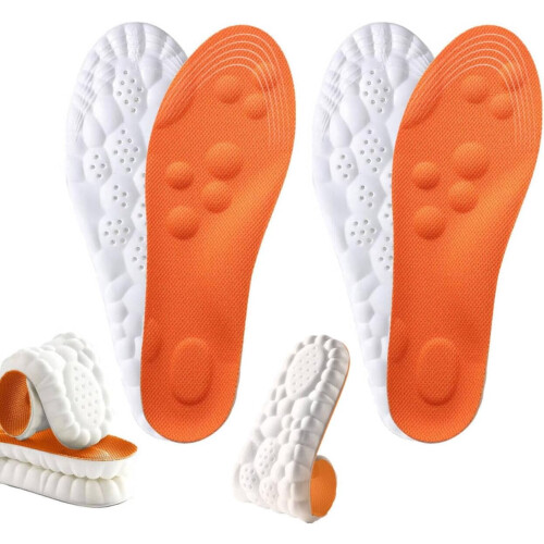 4D Memory Foam indlægssåler med svangstøtte, 1 par