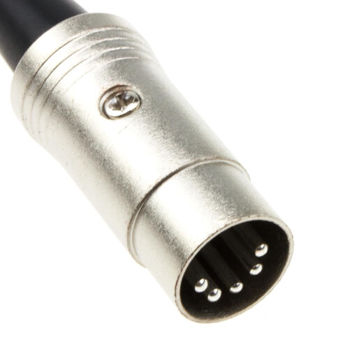kenable Professional MIDI 5 Pin DIN Cable FULLY WIRED Braided Cable SHIELDED 0.5m White 2