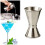 Stainless Steel Double Jigger for Bartending, 2-Sided Shot Measuring Cup, Compatible with Standard Bar Tools 2