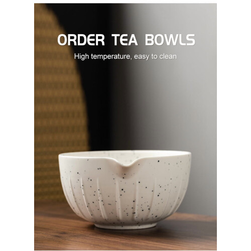 Matcha Tea Set Ceramic Speckled4-Piece 2