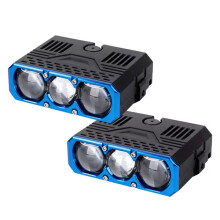 2Pcs 300W Triple Lens LED Spotlight Universal Fit for All Car Models, 6000K Bright White