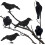 Halloween Black Crow Decorations Set of 6 1