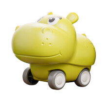 Carrinho de brinquedo em forma de hipopótamo com mecanismo de inércia para crianças pequenas (1 peça)