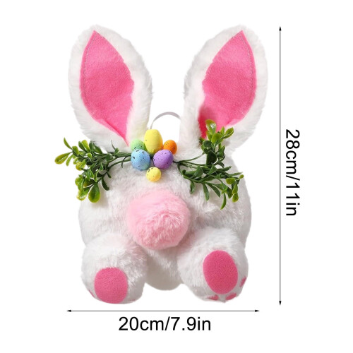 Osterhase Baumspitze Plüschdekoration Weißer Hase1 2