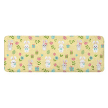 Kitchen Runner Rug Yellow Pattern 17" x 47" Non-Skid