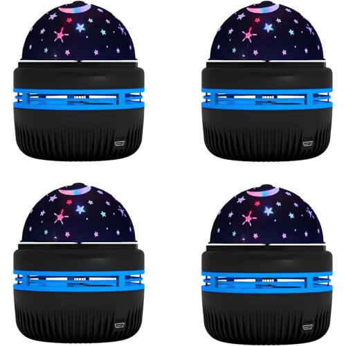 Veilleuse projecteur d'étoiles miniature (lot de 4) – Alimentation USB