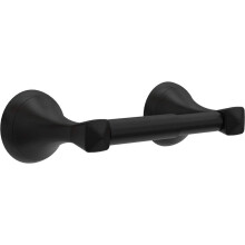 Suporte de papel higiênico de parede com mola, preto fosco.