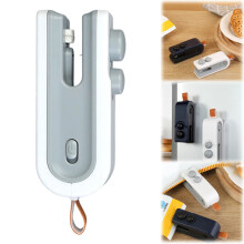 2v1 USB nabíjateľná uzatváračka a rezačka vreciek, 9,5 x 4 cm