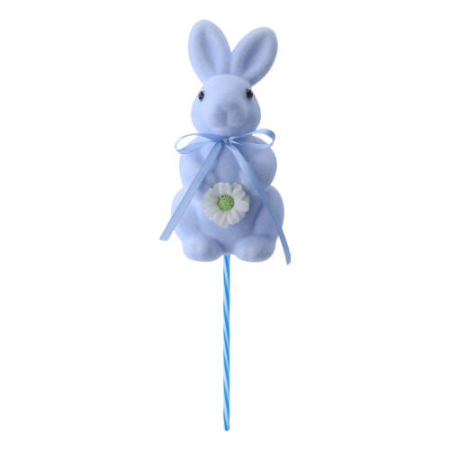 Decorațiune de Paște cu iepuraș împletit, fundă și floare – 8
