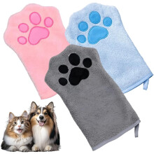 Cat Paw Bathing Towel Coral Fleece Soft Quick-Dry