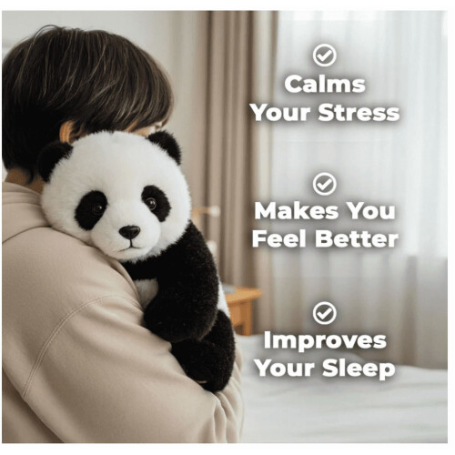 Peluche Panda Pandy – Lestée pour plus de confort, 25 cm