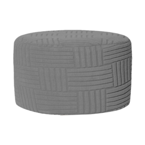 Husă rotundă extensibilă pentru taburet, tip otoman
