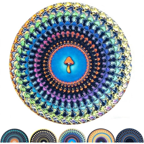Ψυχεδελικό μανιτάρι Zoetrope Slipmat για πικάπ βινυλίου