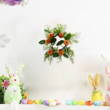 Couronne d'œufs de Pâques – Décoration florale en plastique, 20 cm