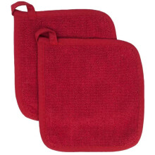Lot de 2 maniques en coton – Rouge résistant à la chaleur