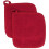 Conjunto de 2 pegadores de panela de algodão – Vermelho resistente ao calor 1