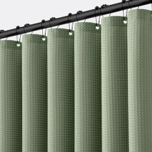 Vaffelvevd dusjforheng 72x72 tommer salviegrønn, 260 g/m²