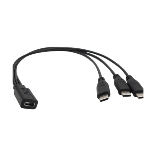 Kabel USB C (samice-3x samec) pro telefony, tablety, notebooky