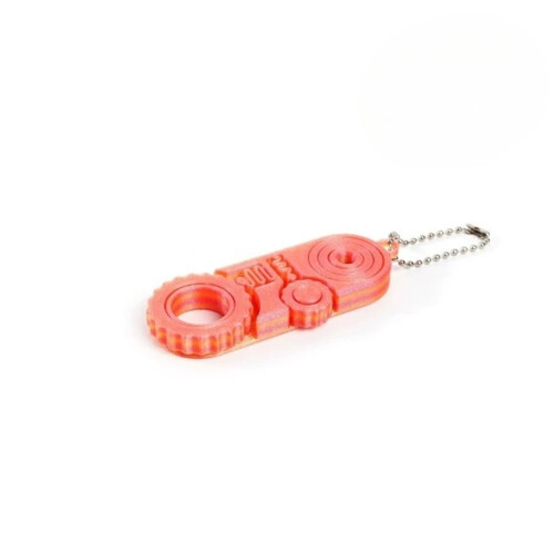 Breloc tipărit 3D cu structură rotativă, model Fidget, 2 buc.