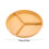 Lightweight Divided Dinner Plates 10 In Round Plastic Buffet Plates Stackable Yellow Three-Cell Grid Plates 3