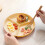 Lightweight Divided Dinner Plates 10 In Round Plastic Buffet Plates Stackable Yellow Three-Cell Grid Plates 4
