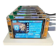6x 1000KH/S NMMiner NerdMiner + 6 Slots Basis, Aufgerüsteter Hochleistungs-Bitcoin-Krypto-Solo-Miner mit 2,8-Zoll--Display für Zuhause (BTC)